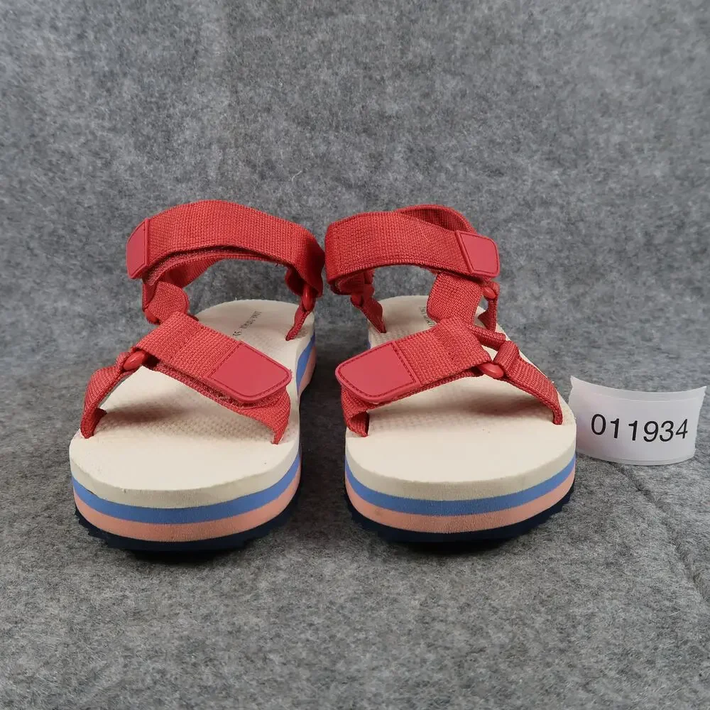 Zara Shoes Kids 33 Sport Sandals Platform Adjustable Straps Platform Red Pink